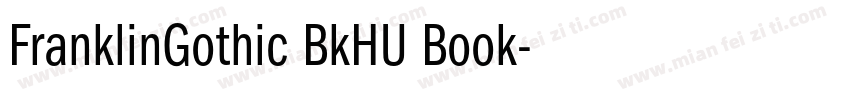 FranklinGothic BkHU Book字体转换